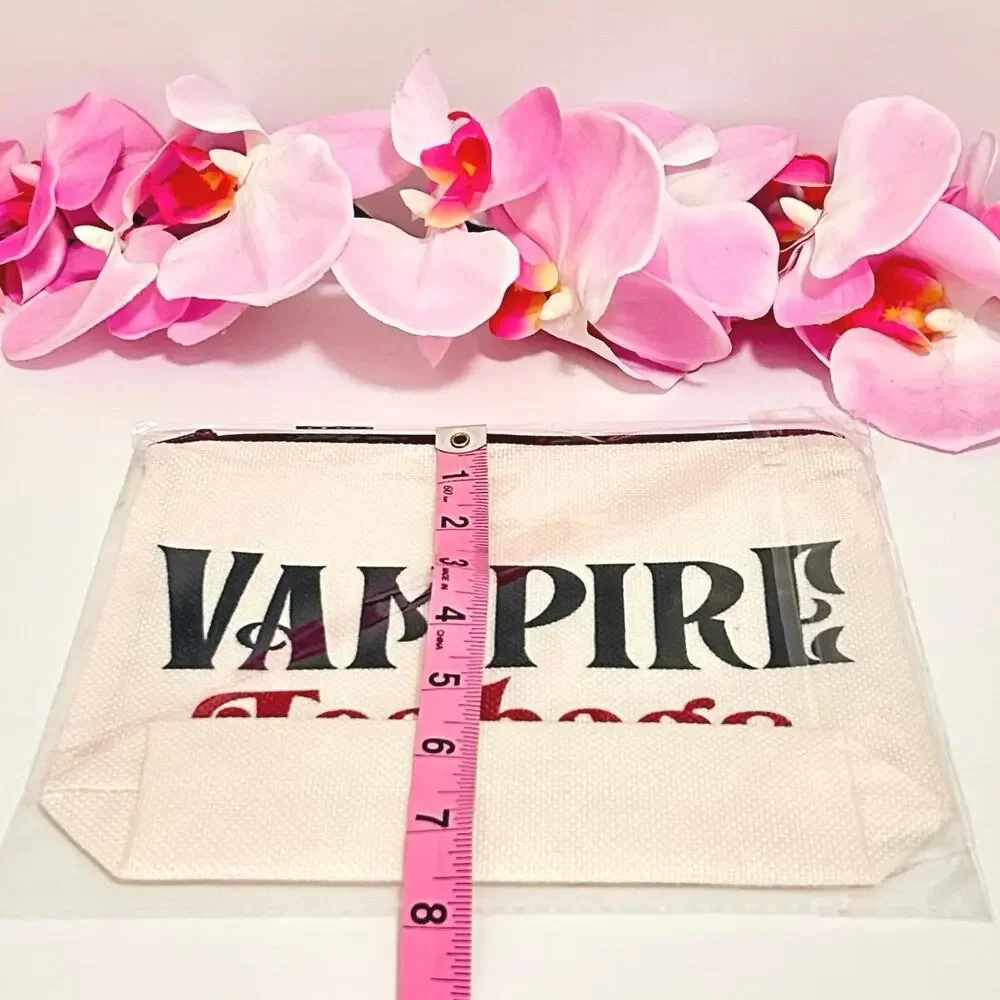 Vampire Teabags Cosmetic Bag Large Capacity Makeup Pouch